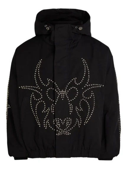 Chew Forever CHEW FOREVER studded hooded jacket