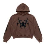 Chew Forever Brown Rose Gold Studded Roach Hoodie