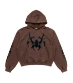 Chew Forever Brown Rose Gold Studded Roach Hoodie