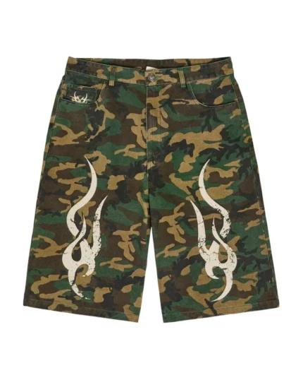 Men's Green Graphic Shorts