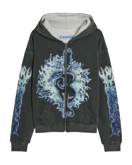 Graphic Zip-Up Sweatshirt