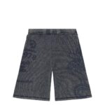 Gray Graphic-Print Shorts