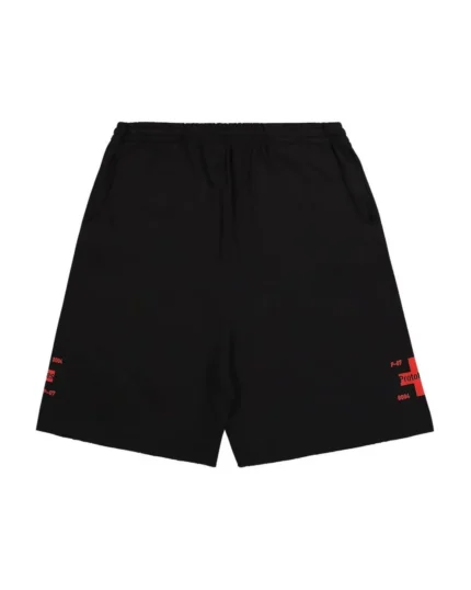 Black Waffle Bermuda Shorts